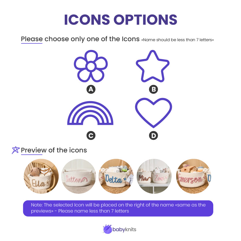 Baby Knits™ Multicolor Personalized Knitted Basket