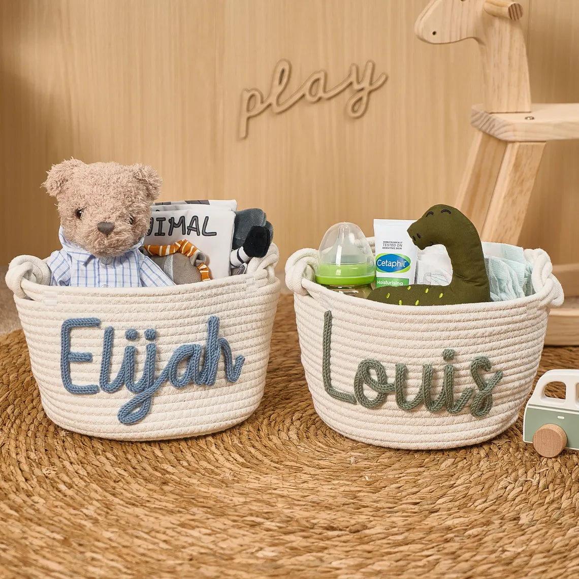 Baby Knits™ Personalized Knitted Basket