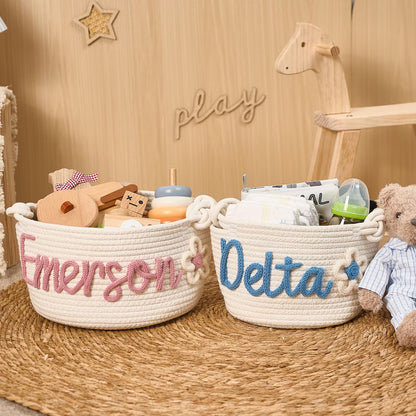 Baby Knits™ Personalized Knitted Basket