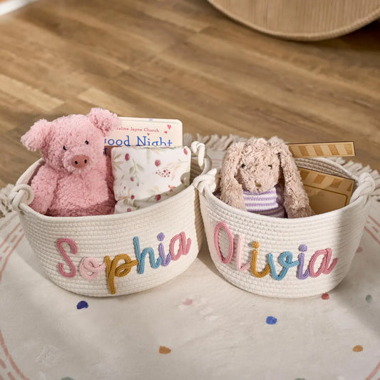 Baby Knits™ Personalisierter Strickkorb