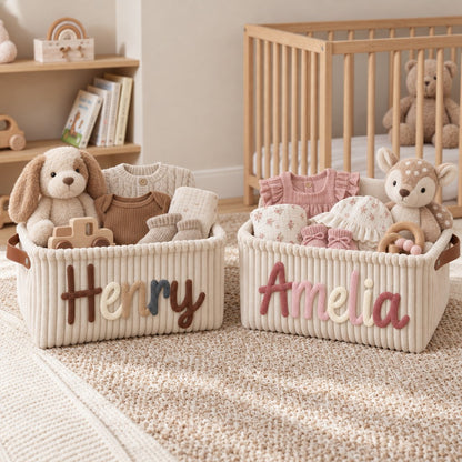 Baby Knits™ Personalisierter Strickkorb