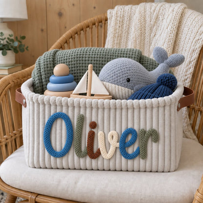 Baby Knits™ Personalisierter Strickkorb