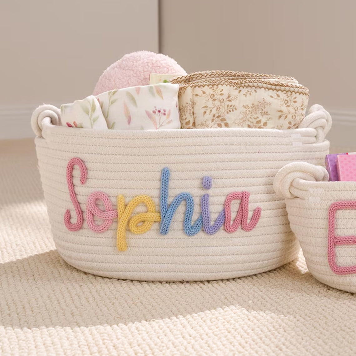 Baby Knits™ Personalized Knitted Basket